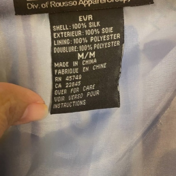 NWOT VTG 80s 90s 100% Silk Windbreaker Bomber Track Jacket Full Zip Women's M - Picture 7 of 7